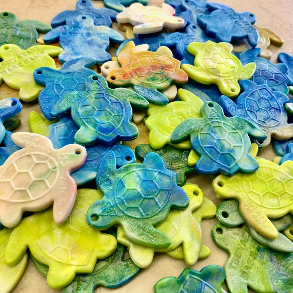 アップサイクル亀キーホルダー