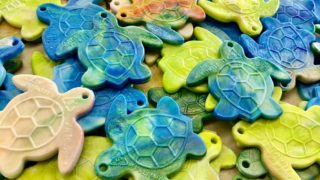 アップサイクル亀キーホルダー(Upcycle Turtle)