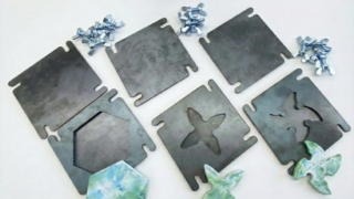 スチール製プレート金型(手裏剣2種・ヘキサタイル)Plate Mold